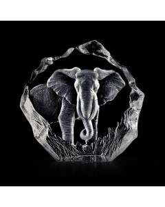 Crystal block Elephant Large