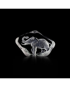 Crystal block Elephant Small